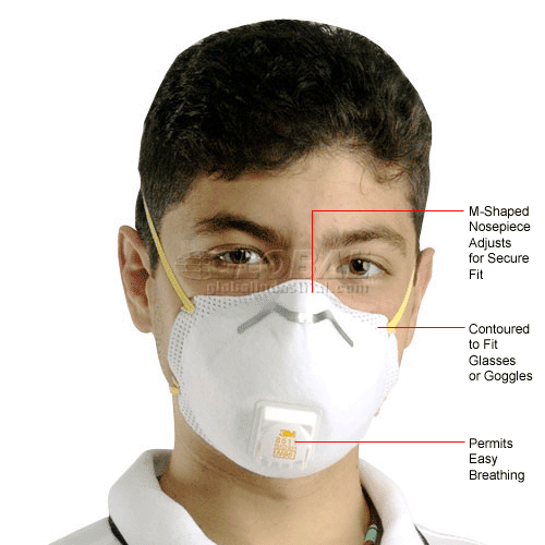N95 mask with exhalation valve